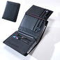Mens Wallet Genuine Leather RFID Blocking Vintage Vertical Short Credit Card Holder Coin Purse Money Bag Slim Travel Gift