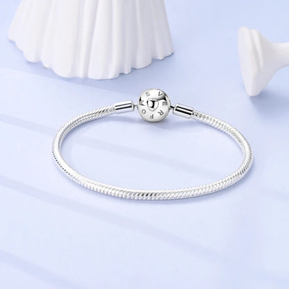 Original 925 Sterling Silver Bracelets 17-20CM Love Heart Flowers Butterfly Charms Beads Bracelet For Women Fashion Jewelry Gift