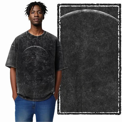 SA ASTRONAUT SPACE THEMES Printed Cotton Acid Washed Graphic Unisex T Shirt Cool Streetwear Men Tshirts Big Size Tee for men