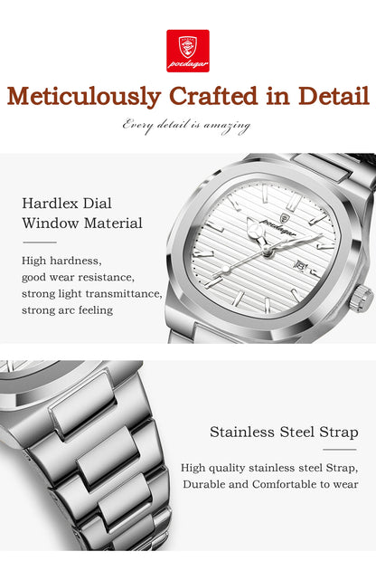 POEDAGAR Top Exquisite Women's Wristwatch Waterproof Luminous Date Fashion Ladies Watches Stainless Steel Quartz Watch For Woman