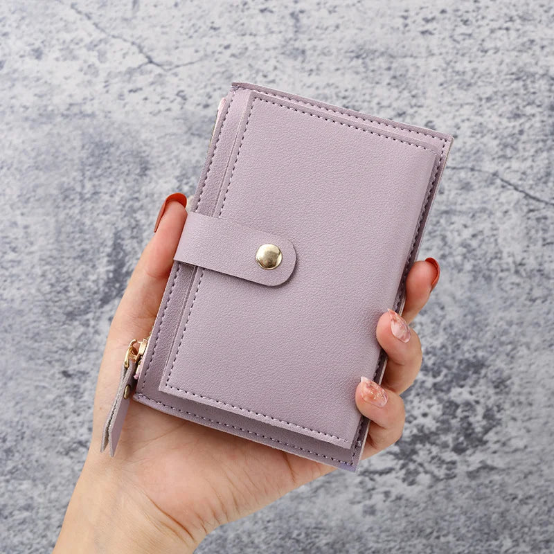 Ladies ultra-thin card package Korean coin purse zipper card package Candy-colored bus student bank card set US dollar package