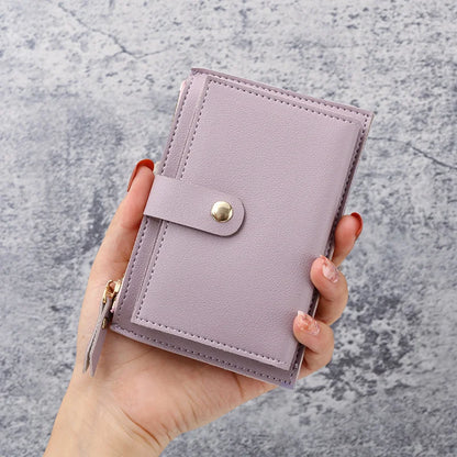 Ladies ultra-thin card package Korean coin purse zipper card package Candy-colored bus student bank card set US dollar package