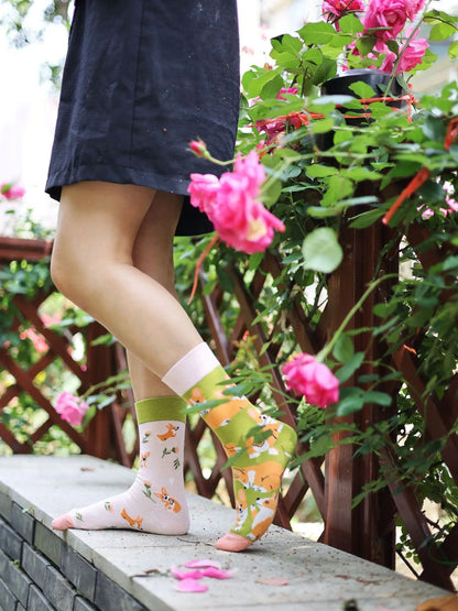 1 Pair Man Women Sock Original AB Tide Socks Colorful Cat Dog Koala Cow Cotton Socks Four Seasons Unisex Socks for Birthday Gift