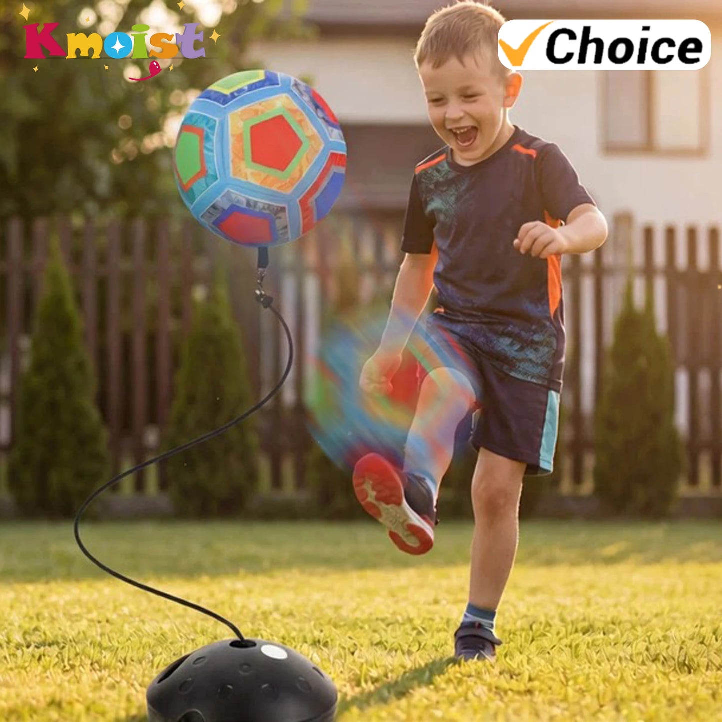 Soccer rebound training set for outdoor exercise parent-child interaction ball bouncing and rebounding rope sports toys Gifts