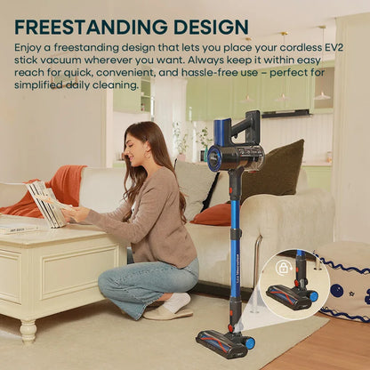 Erabros EV2 Cordless Vacuum Cleaner 450W 55Kpa High Suction Powerful Handheld Home Cleaner Capacity LED Display Floor Carpet