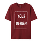 180g Custom Women Men Customised Printed 100% Cotton Short Sleeve Your Logo Photo Brand Text Tee Personalize Graphic Clothing