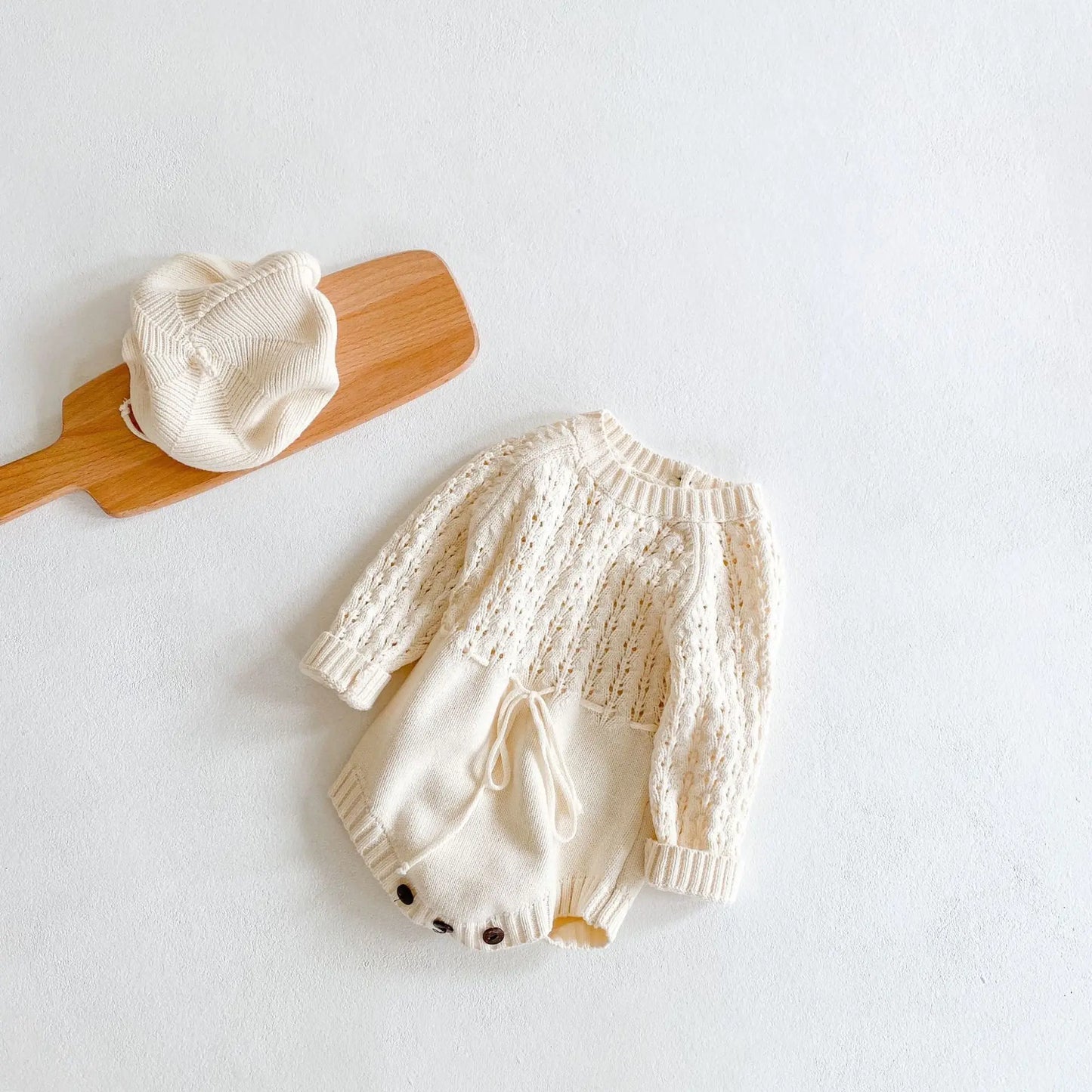 2025 Spring Baby Clothes Girls Romper Autumn Long Sleeve Baby Girl Knit Hollow Out Rompers Baby Jumpsuit Baby Clothes