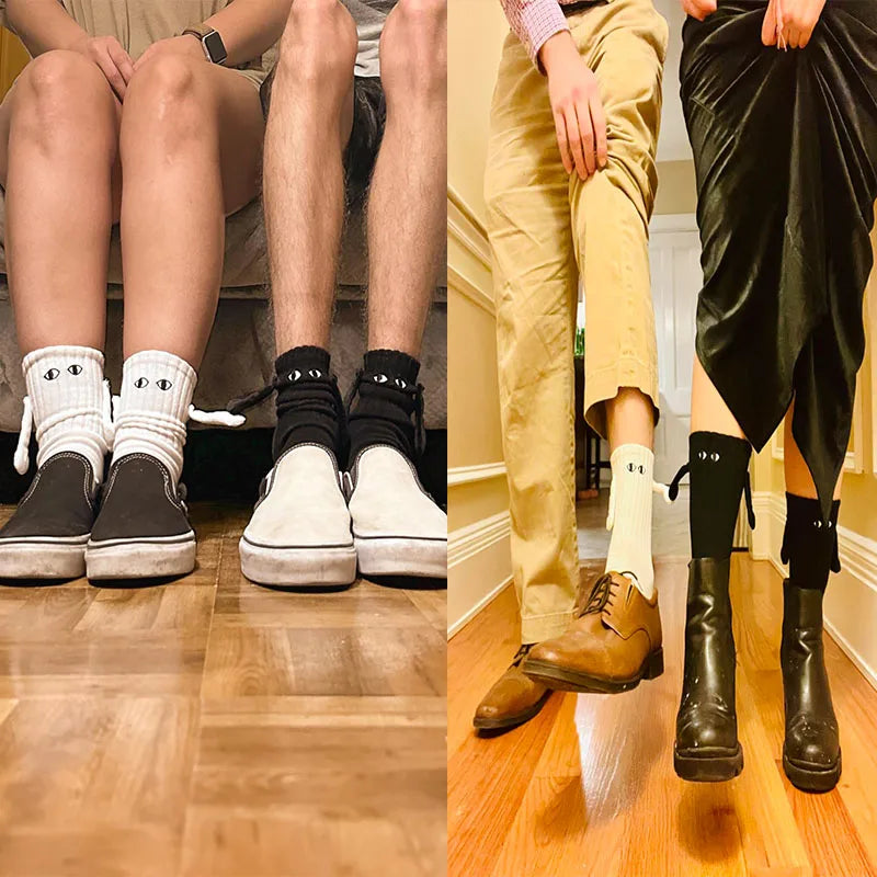 Magnetic Holding Hands Socks Novelty Funny Women Men Couple Socks Valentine's Gifts For Couples,Anniversary,Best Friends,Teens
