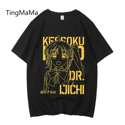 Unisex Anime Cos BOCCHI THE ROCK Hitori Gotoh Ljichi Nijika Cotton Casual Short Sleeve Tees High Quality Streetwear