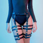 Female Leather Pants Sexy Openwork Nightclub Performance Outfit Passionate Bondage Restraints BDSM Couple Sex
