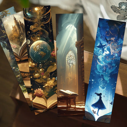 30PCS Fantasy Mystery Wizarding World Advanced Reading Bookmark Pages Books Labeled Aesthetic Bookmark Stationary Supplies