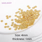 Jewelry Making Beads,18K Gold Plated Wave Thin Spacer Beads,Brass Round Thin Beads DIY Bracelet Necklace Making Accessories