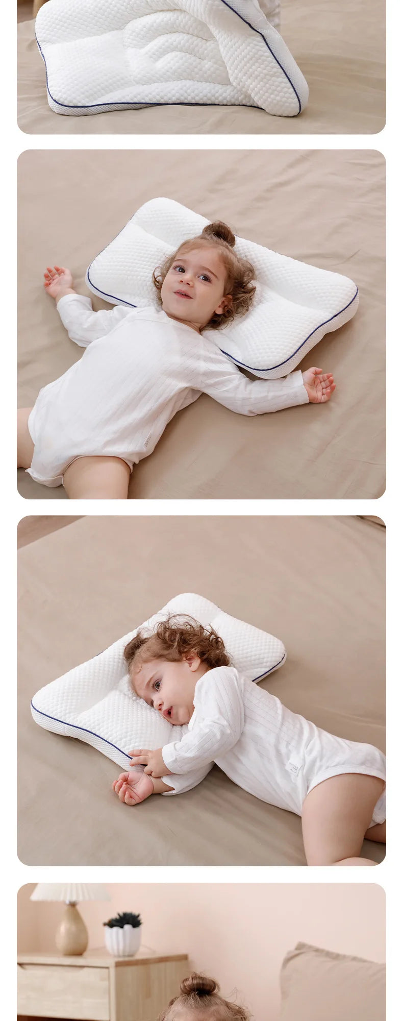 1-3-8-16 Years Baby Pillow Neck Protection Children's Partition Pillows Bedding Kindergarten All Seasons Kids Sleeping Pillow