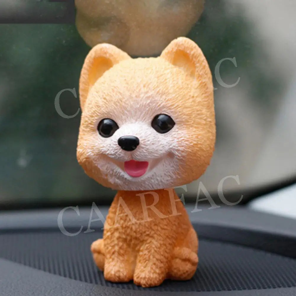 Car Shaking Head Dog Ornaments Bobblehead Dog Nodding Puppy Toys Shaking Head Dolls Accessories For All Universal Car