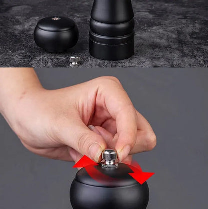 8inch Manual Wood Salt and Pepper Grinder Adjustable Ceramic Rotor Seasoning Spice Grinders Kitchen Cooking Tools
