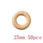 Let‘s Make 50pcs  Wooden Rings DIY Customize Logo 98/70/55/40mm Smooth Surface Natural Maple Wood Rodent Baby Teething Bpa Free