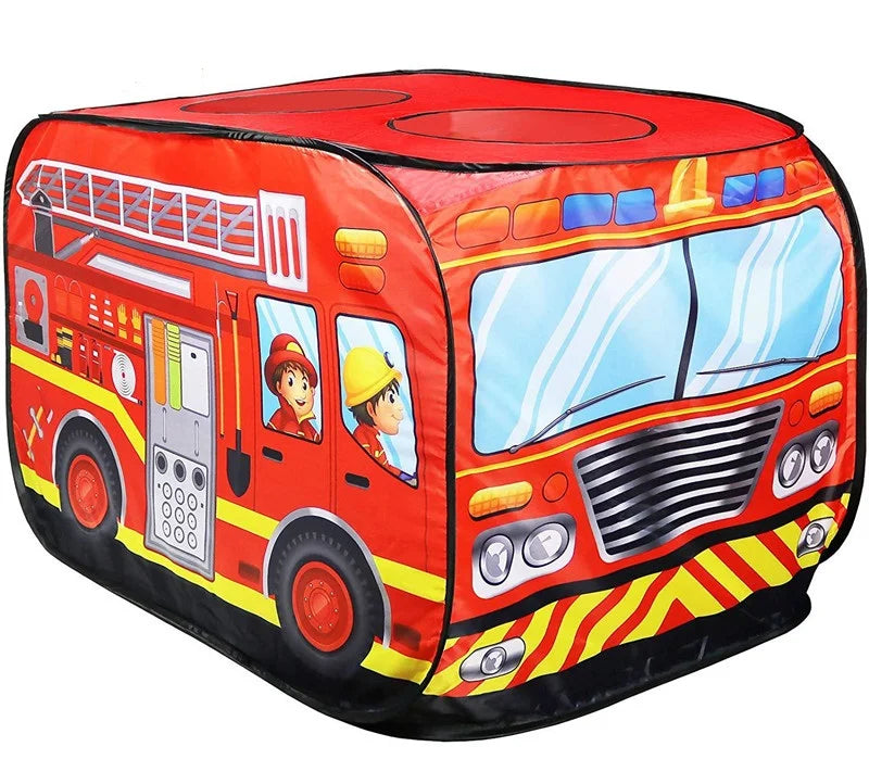 Game House Play Tent Fire Truck Police Bus Foldable Pop Up Toy Play House Children Toys Tent Ice Cream Firefighting Model House