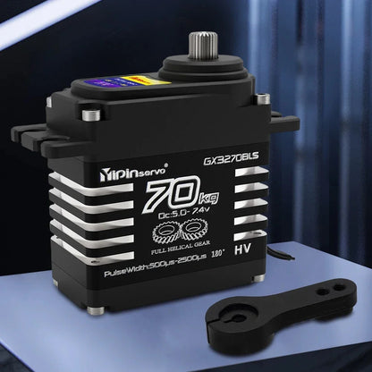 70kg Digital Servos Large Torque Magnetic Induct 8.4v Brushless Motor IP68 Steel Helical Gear For 1/8 1/10 Remote RC Car Robot