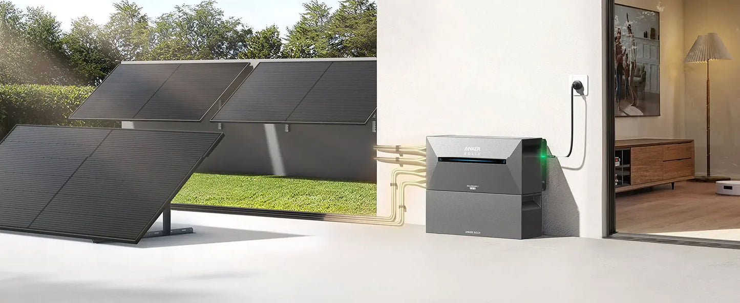 2000W balcony power plant with storage Anker SOLIX 2 Pro, solarbank E1600 Pro All in One power storage 1.6kWh with inverter