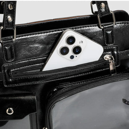 Japanese Itabag With Transparent Display Multi-pocket Shoulder Bag Fashion Tote Bag Jk Uniform Handbag Y2k Style Crossbody Bag