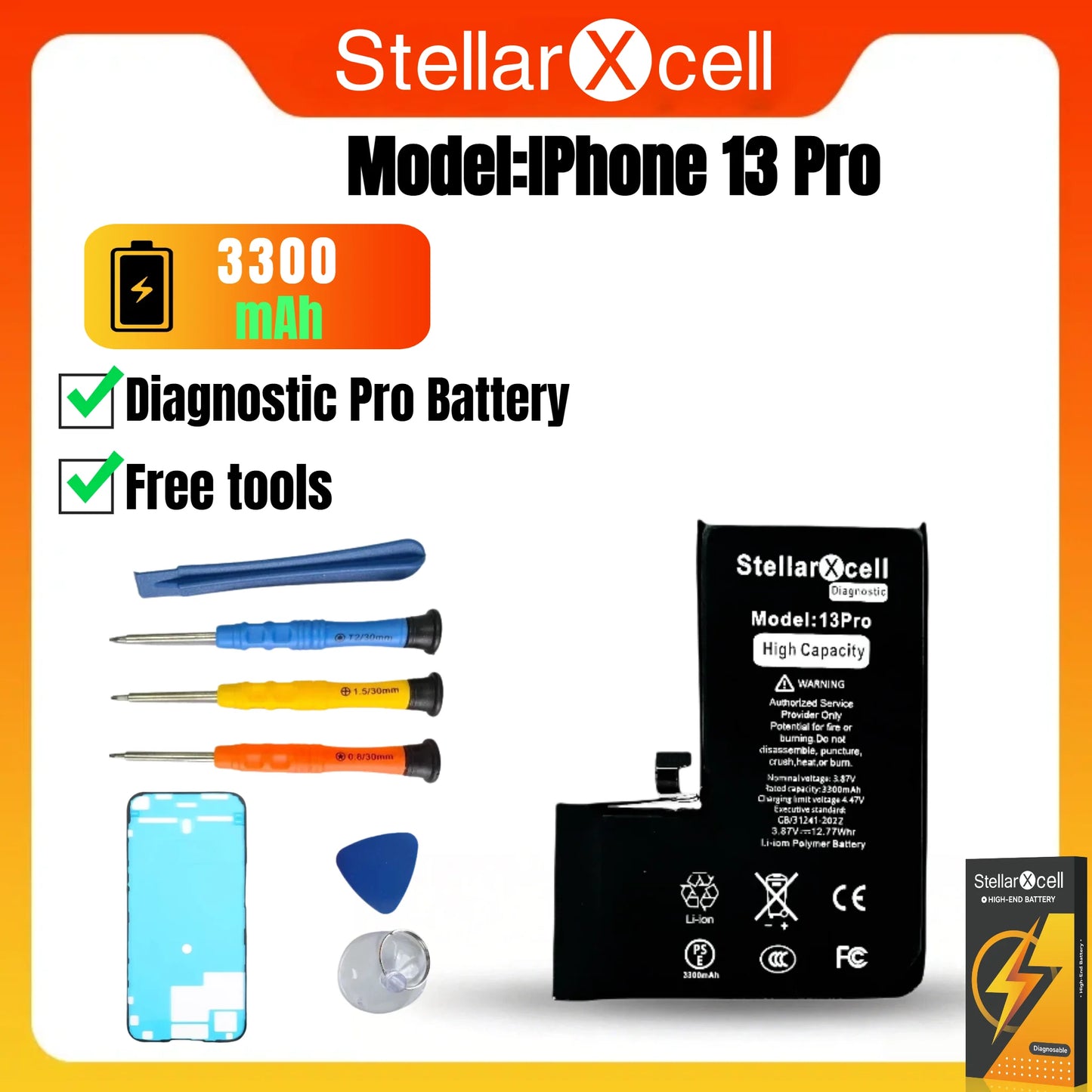 High Capacity Diagnostic Battery OEM TI BMS No Pop Up Message Run Diagnose for iPhone 12 13 14 15 Pro Max Pro Mini Plus