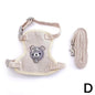 Newest Cute Cat Harness and Leash Set Bunny Pet Accessories Vest Harnesses Small Dog Leashes for Outdoor Walking Pets Supplies