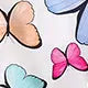 0-2 Year Old Newborn Baby Gilr Spring and Autumn Round Neck Butterfly Printed Long Sleeves with Butterfly Printed Pants Fashion