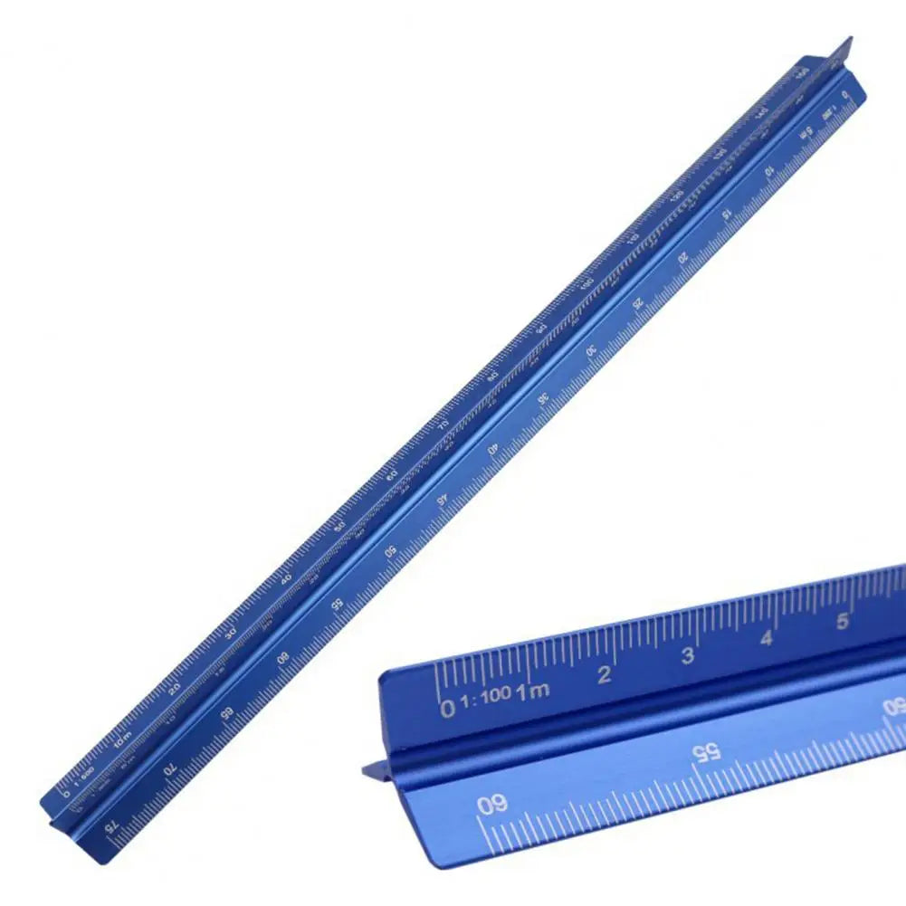 Aluminum Alloy Engineering Scale Ruler High Precision Triangular Architectural Drafting Tool Scale Bar Drafting Supplies