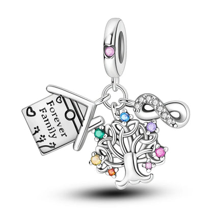 Original 925 Sterling Silver Charm Beads Clover Sunflower Tulip Carnation Pendant For Women Jewelry Fashion Gift