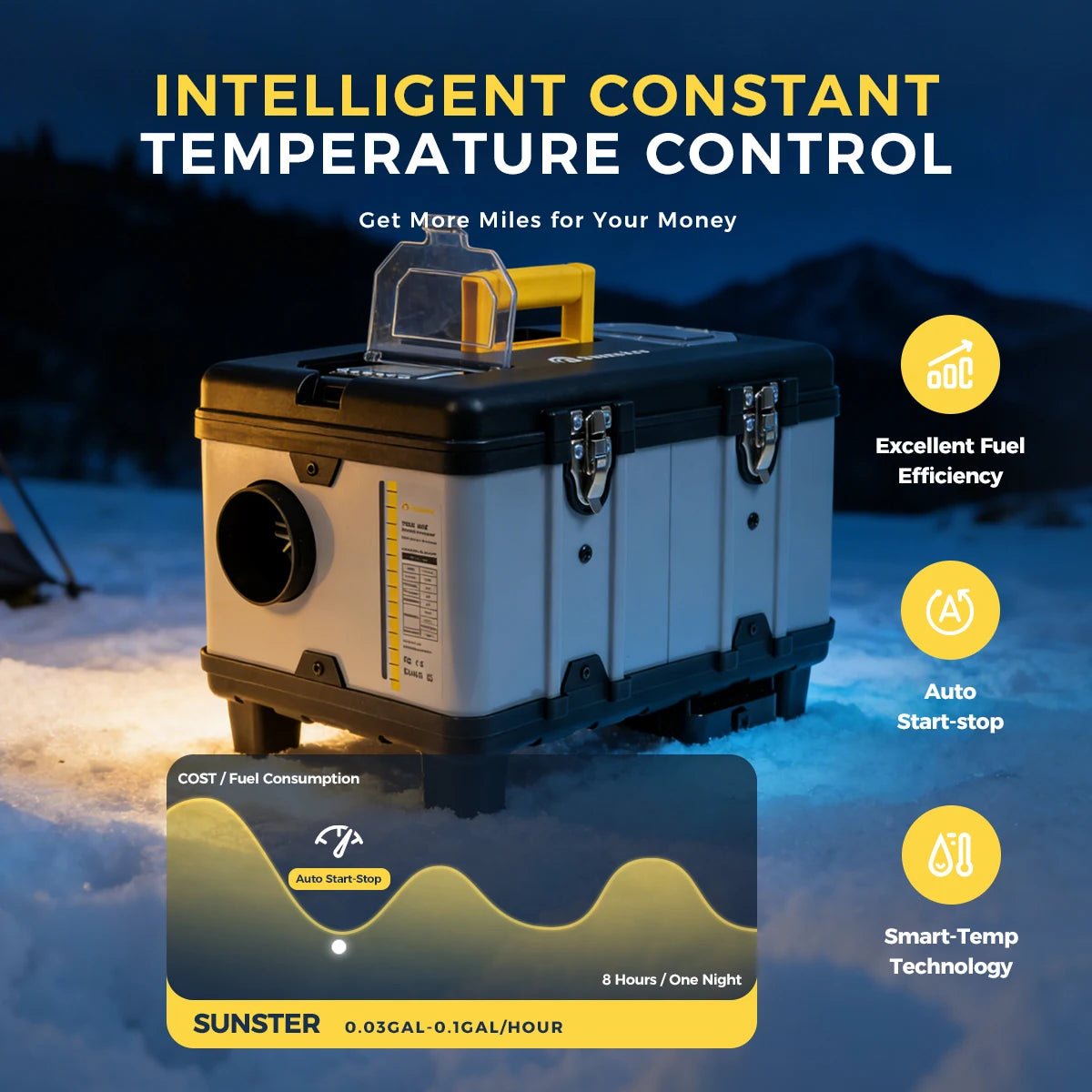 TB10 8KW Toolbox Diesel Air Heater 12V/24V/220V With Adapter/Auto Thermostat/Bluetooth App/Display For Truck Car Parking Heater