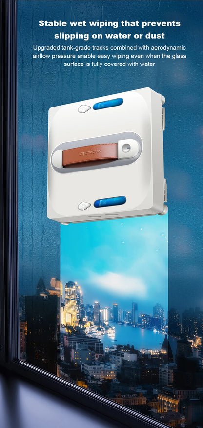 Robot Window Cleaner Liectroux S11,9000Pa Strong Suction, 4-Way Water Spray, Floating Scraping Tech, Smart Memory,APP Control