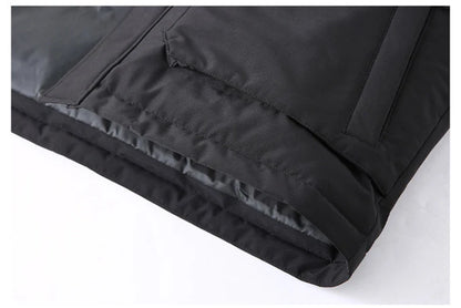-30 Degree Down Parkas Men Windproof Hooded Thicken Multi-pocket Down Coat Casual Fashion Thick Warm Embroidered Design Parka