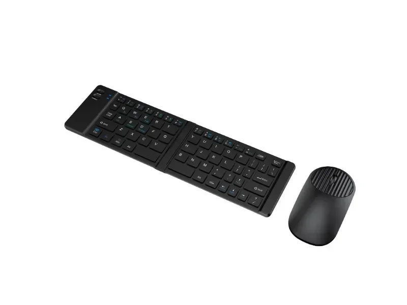 Folding Keyboard and Mouse 2.4G Mini Keypad Bluetooth Wireless Portable Silm Foldable Keyboards for Travel Computer PC iPad
