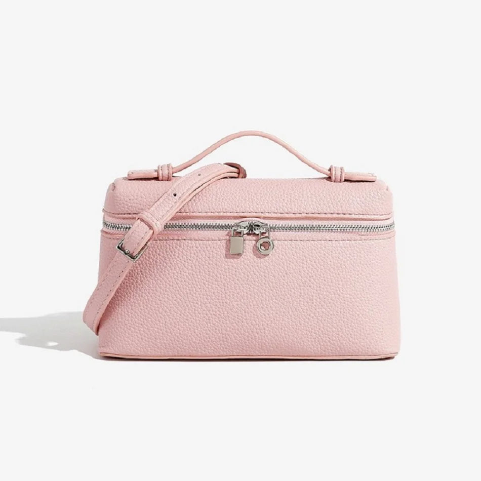 Premium Sense of Niche Lychee Grain Shoulder Bag Simple Fashion Lunch Box Women's Bag Exquisite Mini Handheld Crossbody Bags