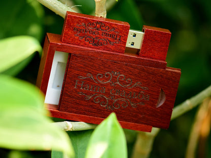 JASTER Free Custom Logo Photography Wedding Gift USB Flash Drive 128GB Wooden 64GB Box Pen Drive Maple Memory Stick 32GB 4G 16GB