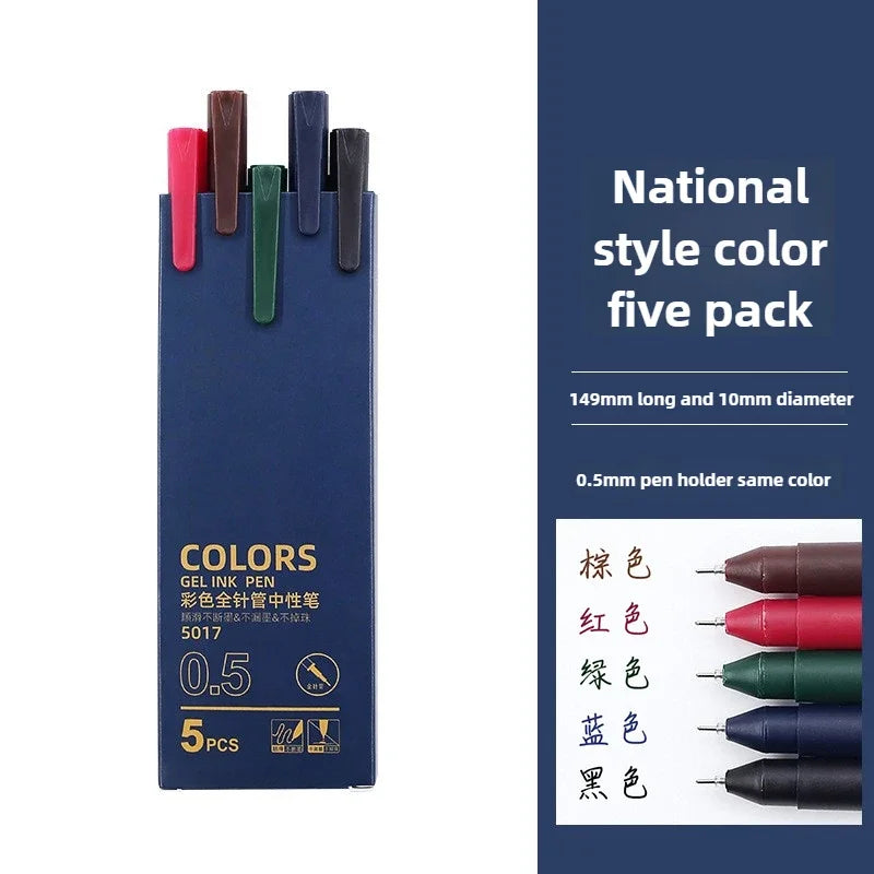 Morandi & Macaron Color Gel Pens (30/5 Colors) - 0.5mm Refill, Smooth Writing Durable Pens for School Stationery