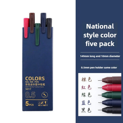 Morandi & Macaron Color Gel Pens (30/5 Colors) - 0.5mm Refill, Smooth Writing Durable Pens for School Stationery