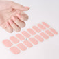16Tips French Semi-Cured Gel Nail Wraps Sticker Pure Color Full Cover UV Gel Nail Polish Wraps Long-Lasting Nail Extension Decal