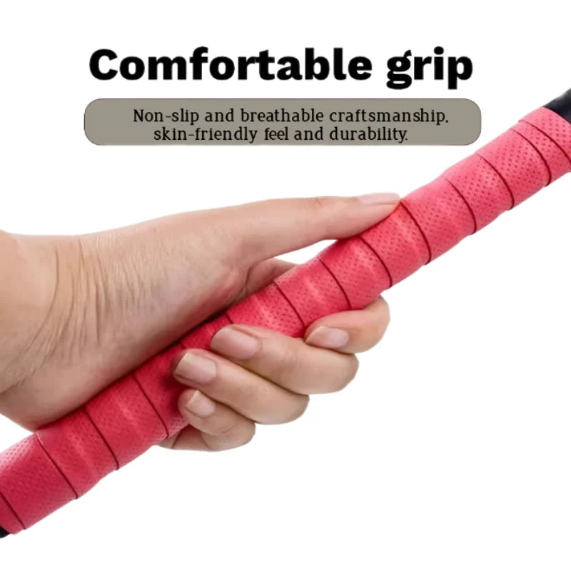 Tennis Racket Wrap Grip Rubber Pre-Cut Non-Slip, Sweat-Absorbing Hand Tape Badminton Pickleball Comfortable Cushion Grip