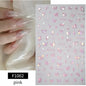 1PCS Marbled Nail Sticker 3D Abstract Lines Sticker Nail Art Supplies Nail Decals Y2K Laser Butterfly Ladies Nail Art Decoration