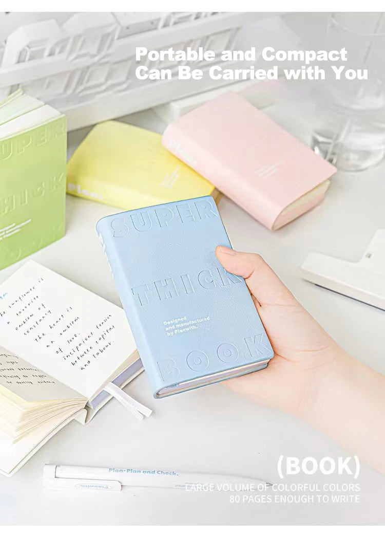 Notebook Color Brick Notebook High Appearance Thickened Portable Handbook Student Specific Mini Pocket Small Notebook Blank Note