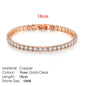 Fashion Multicolor Tennis Bracelet for Women 2.5/3/4/5mm Zirconia Charm Designer Tennis Chain Men Bracelet Wedding Jewelry KC128