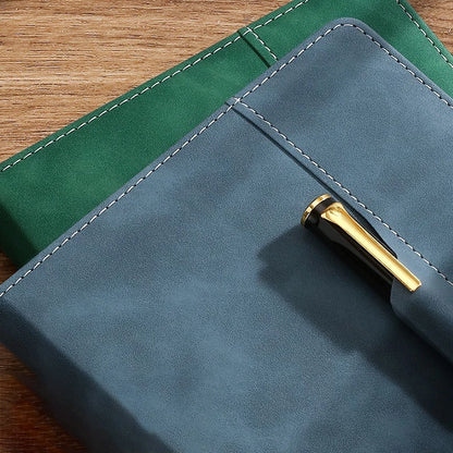 A5 B5 Customize PU Leather Notebook with Pen Insert Holder Free Printing LOGO Office Notepad Business Enterprise Diary Book Note