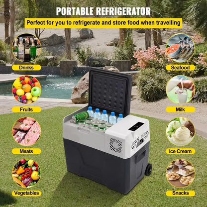 SIHAO Portable Car Refrigerator 15L 20L 30L 35L 40L 45L 50L 55L Compressor Fridge Freezer 12V 24V DC 110-240V AC Dual Use Vehicle Home for Camping Travel Outdoor