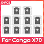 Fit For ( Conga X70 / Deerma X80 ) Replacement Parts Accessories Main Side Brush HEPA Filter Mop Pad Dust Bag