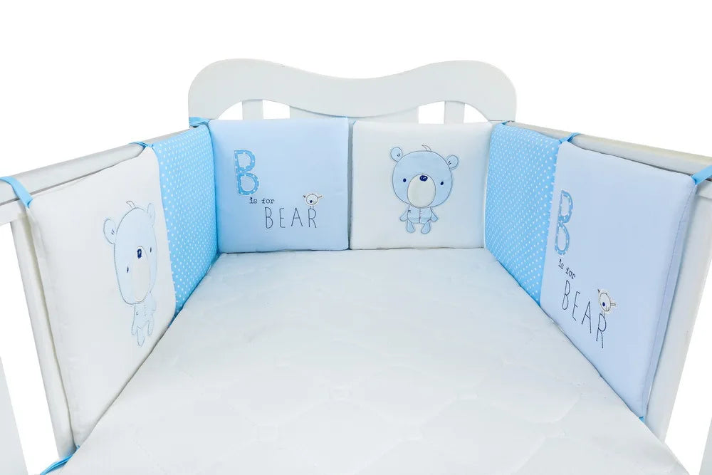 6Pcs/Set Baby Bed Protector Crib Bumper Pads Baby Bed Bumper Kids Safety Bed Around Cotton Blend Crib Anti-collision Anti-fall