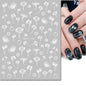 3d Nails Art Decals Spring Fruits Pink Full Tips Peony Magnolia Flowers Adhesive Sliders Stickers Decoration For Nails Manicure