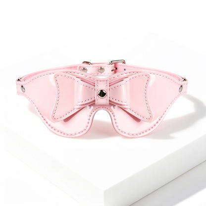 SM Sex Bondage Erotic Costumes Bondage Pink Bow Eye Mask Blindfold Fetish Bdsm Party Women Masquerade Eye Mask Sex Toy For Adult