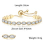 Fashionable Zircon Tennis Bracelets for Women Dazzling Various Shape Crystal Chain on Hand Trend Sexy Party Accessories Jewelry