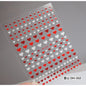 3d Nail Art Stickers Red Black White Love Hearts Stars Clouds French Full Tips Adhesive Nail Decals Slider For Manicure